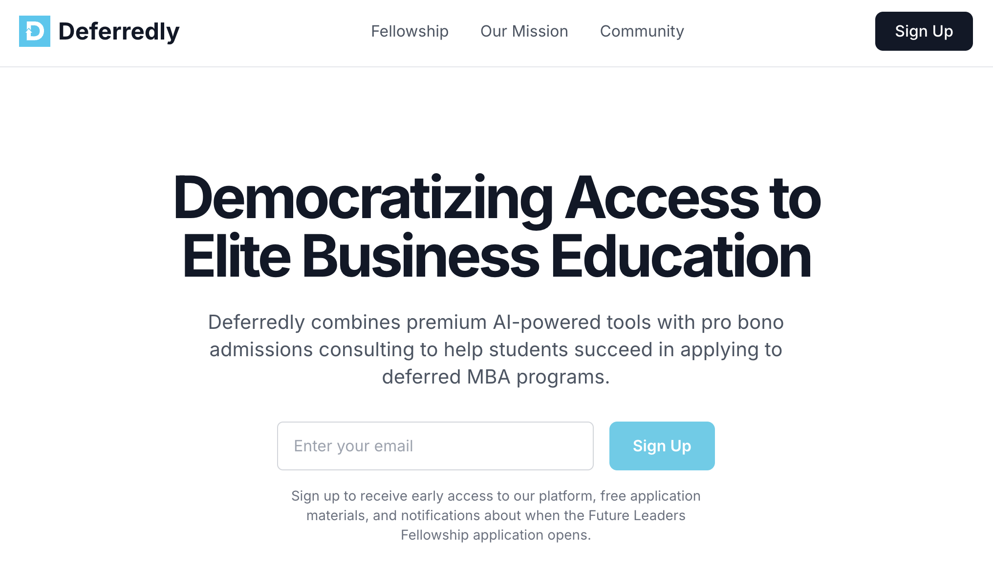 Screenshot of the Deferred MBA AI consultant project