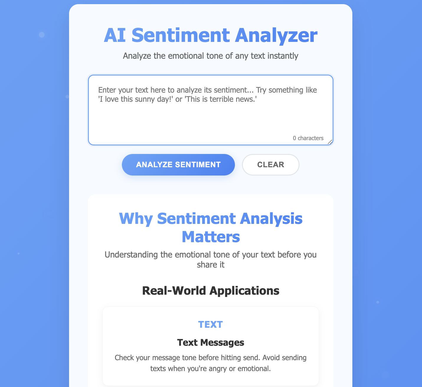 AI Sentiment Analysis Screenshot